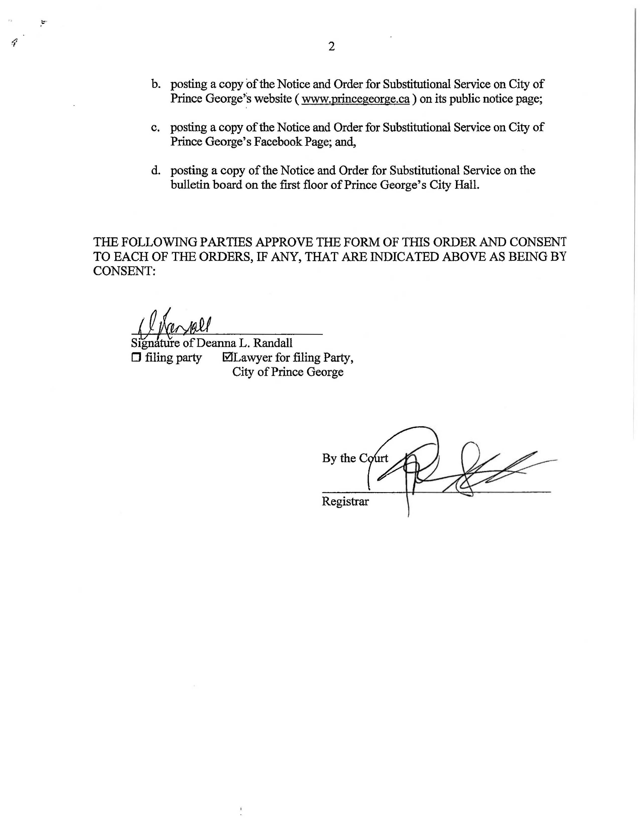 Notice and Order for Substitutional Service Regarding Tax Sale